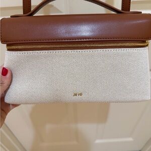 JW PEI Brown and Cream Clutch
